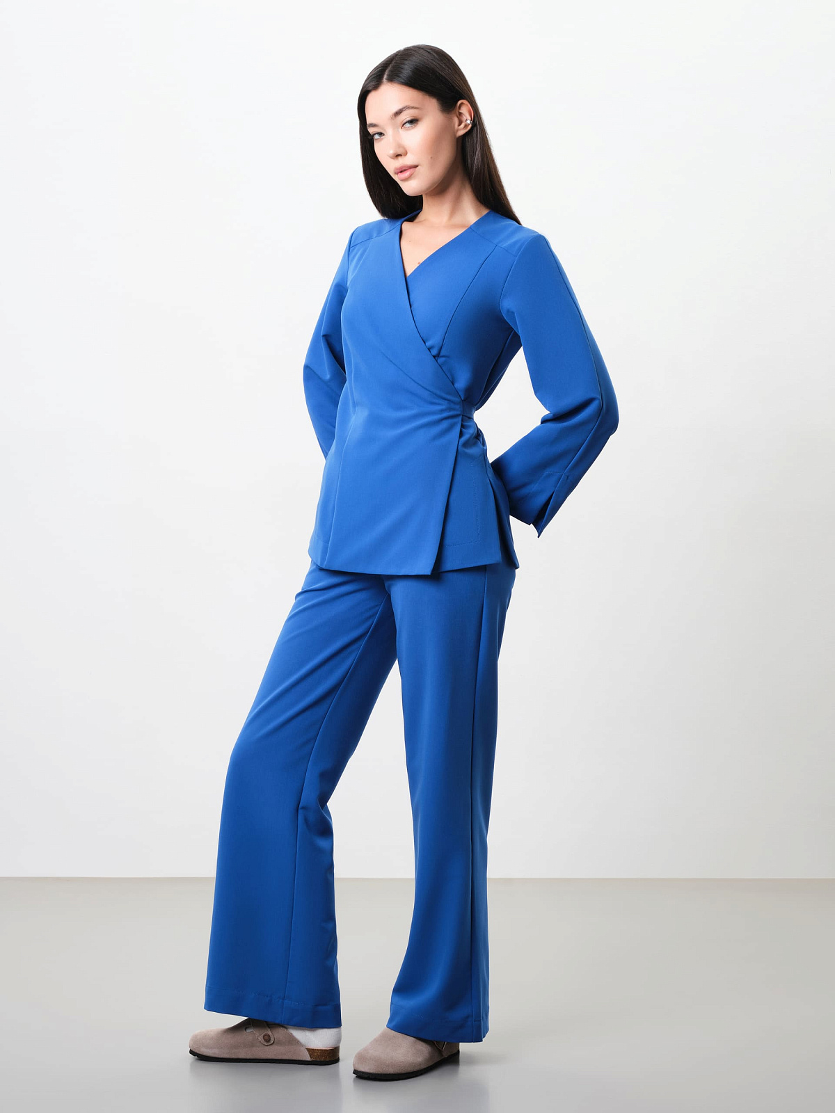 Топ Kimono с длинным рукавом (L, Океан)