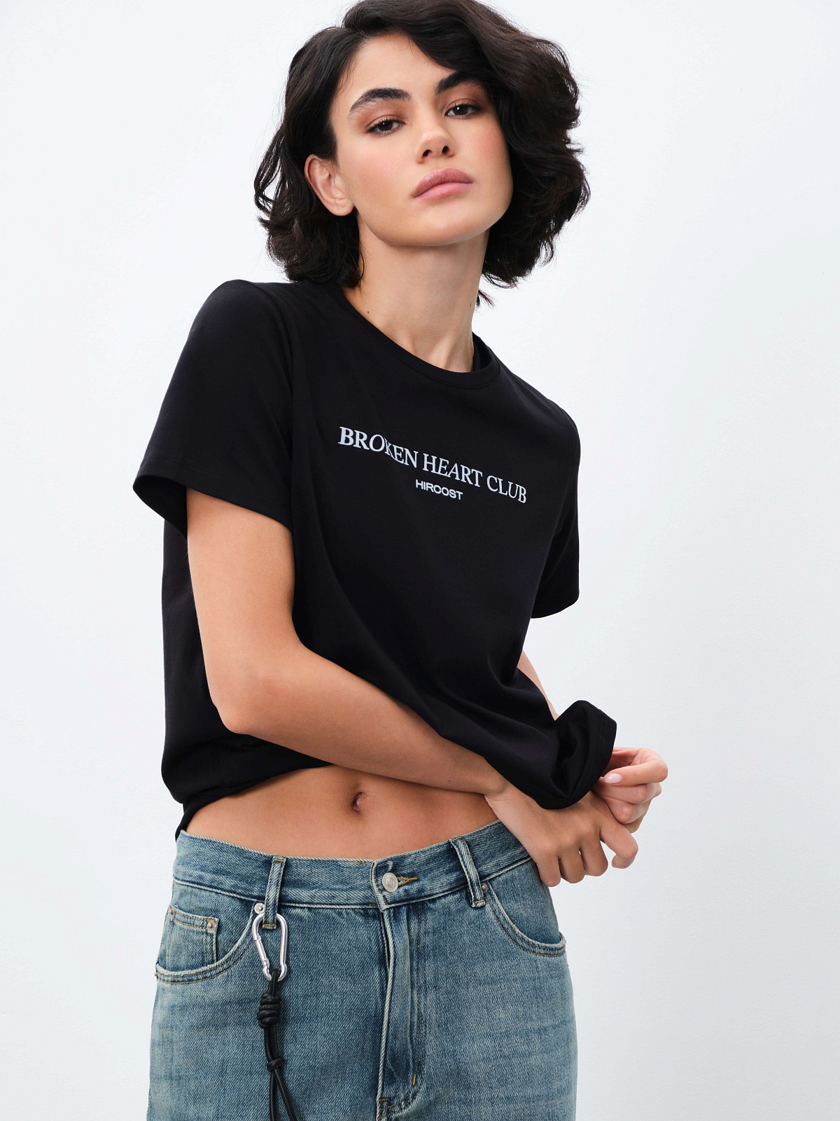 Футболка женская (XL, Черный)