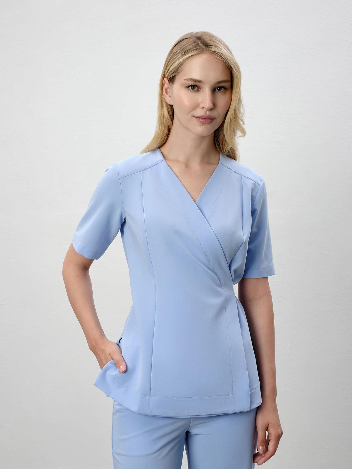 Топ Kimono (XS, Классический голубой)