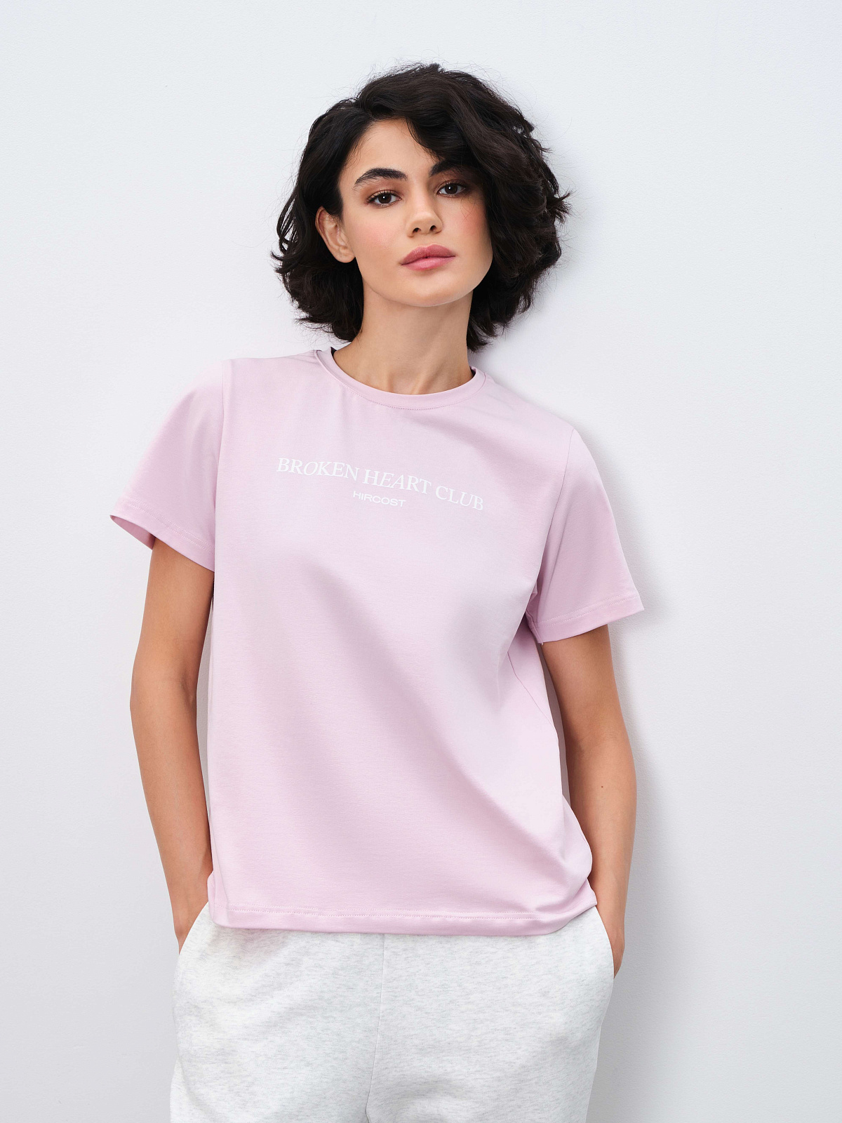 Футболка женская (XL, Розовый)