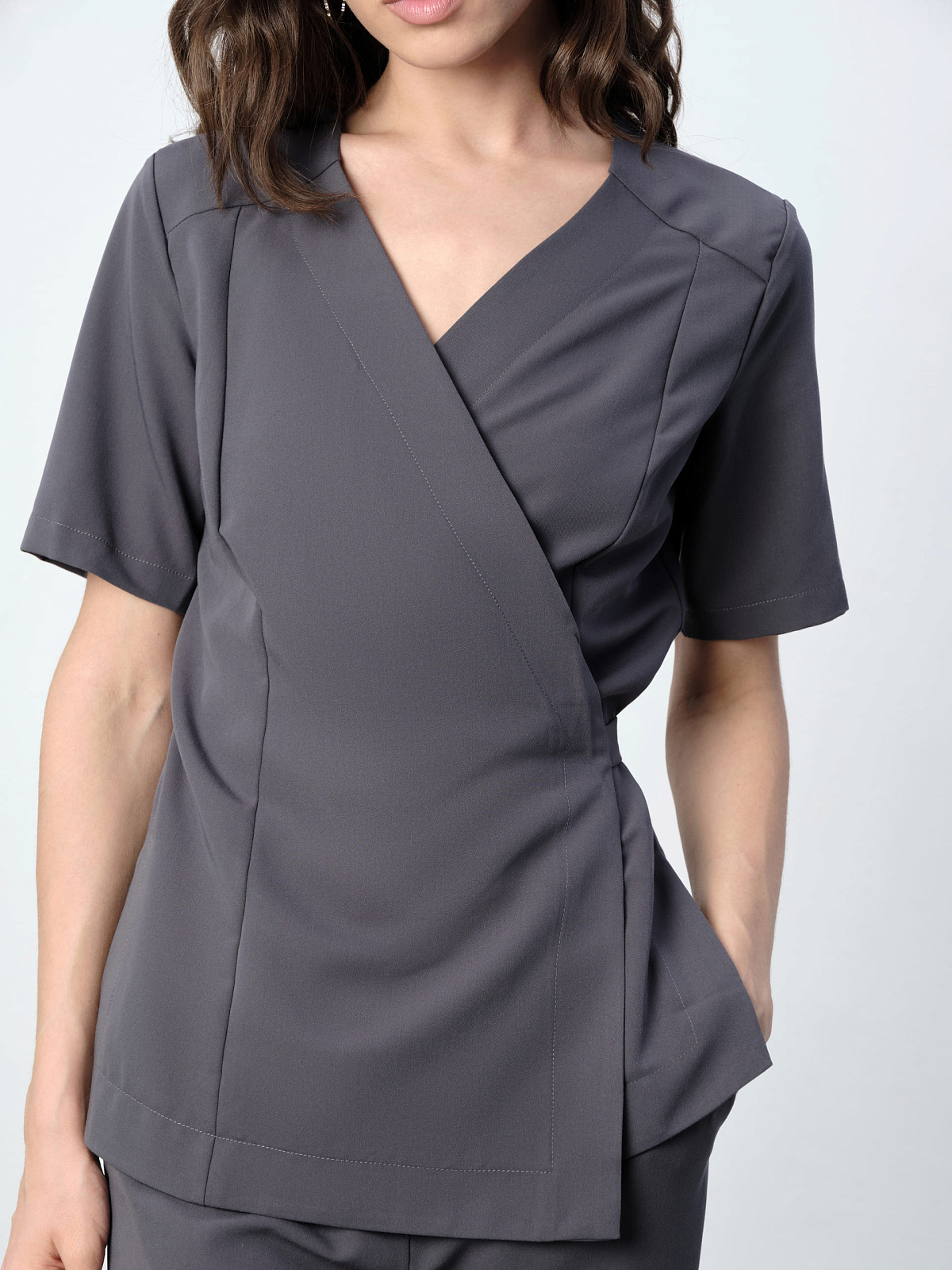 Топ Kimono (XS, Космически-серый)