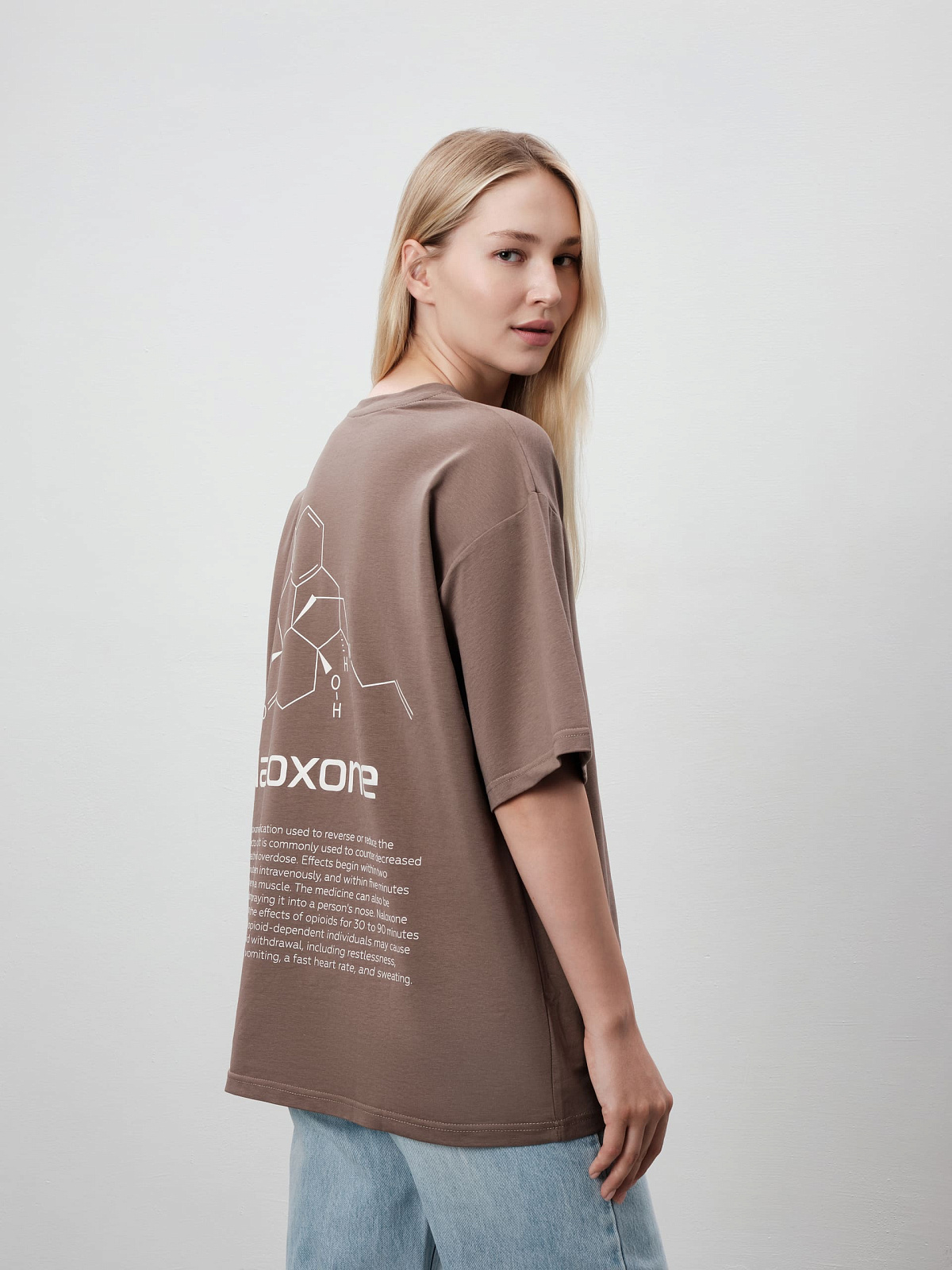Футболка Налоксон (XL, Кофейный)
