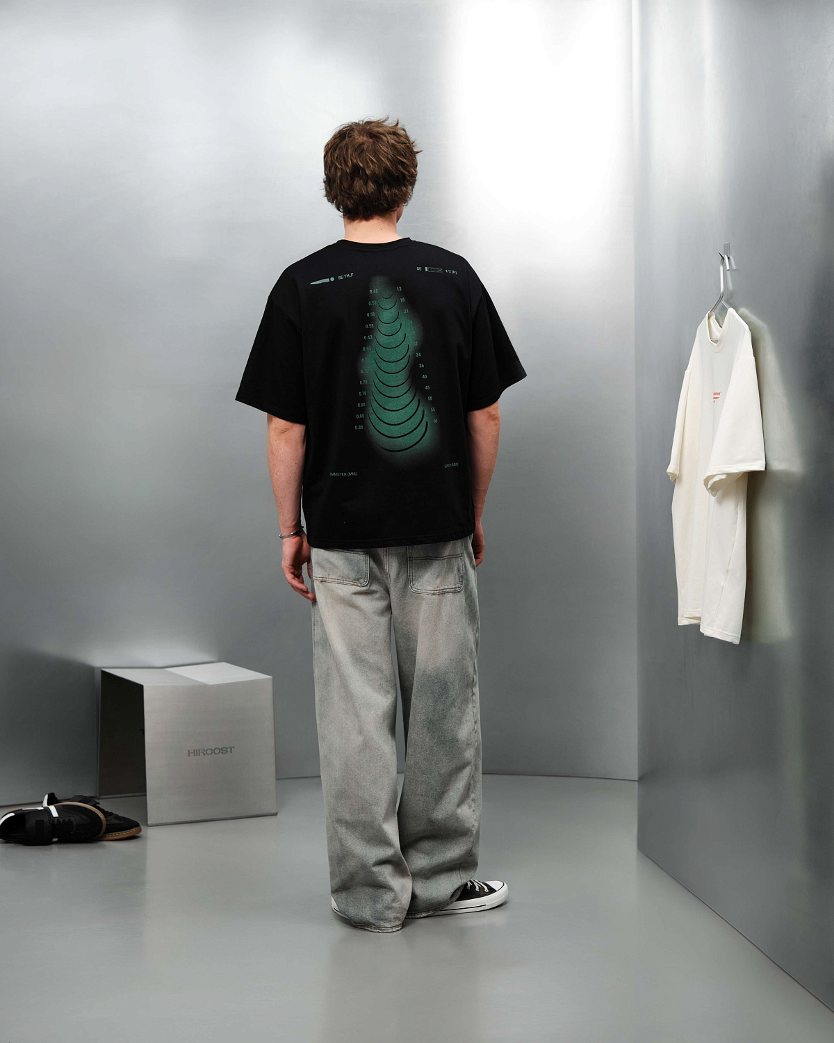 Футболка оверсайз На игле (XL, Черный Garment)