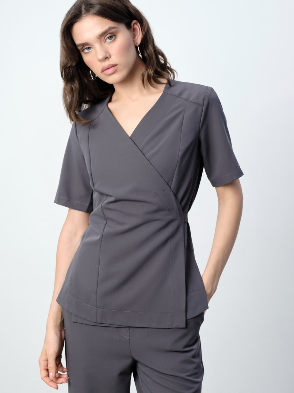 Топ Кимоно 112 (XS, Космически-серый)