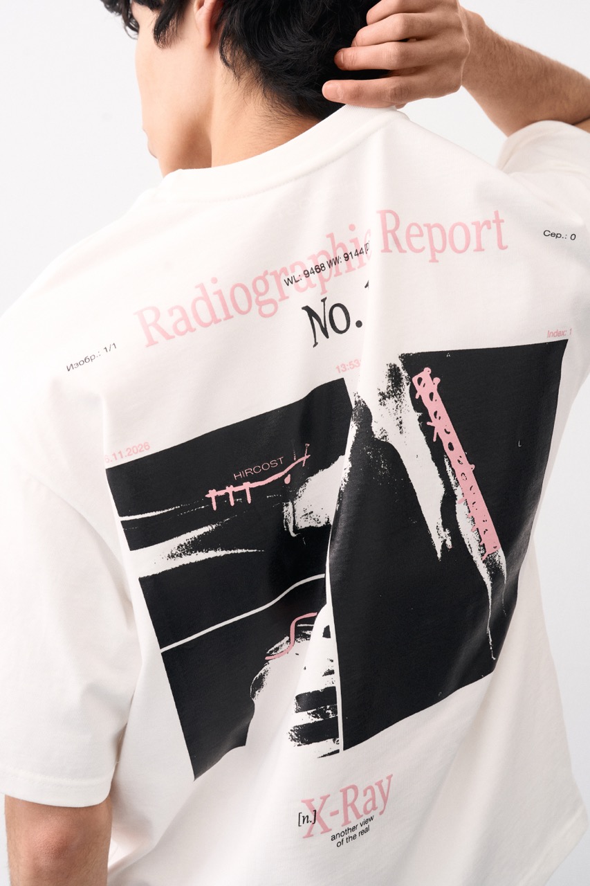 Футболка Пластинки (XL, Айвори)