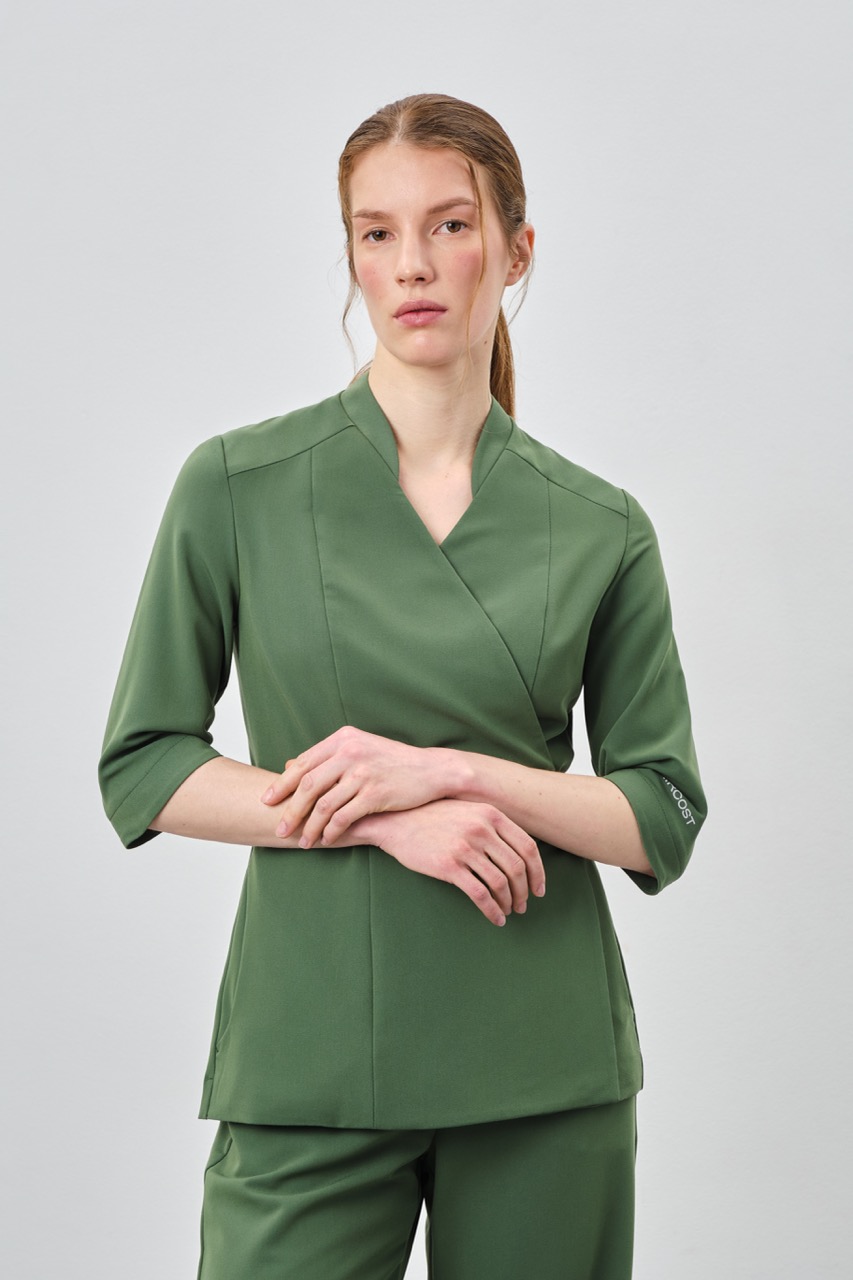 Топ Кимоно со стойкой (XS, Кипарис)