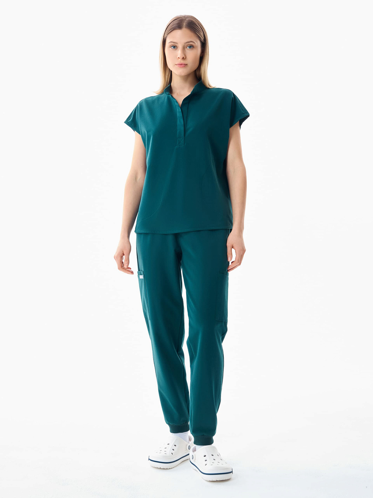 Топ Liberty с воротником (XL, Изумруд)