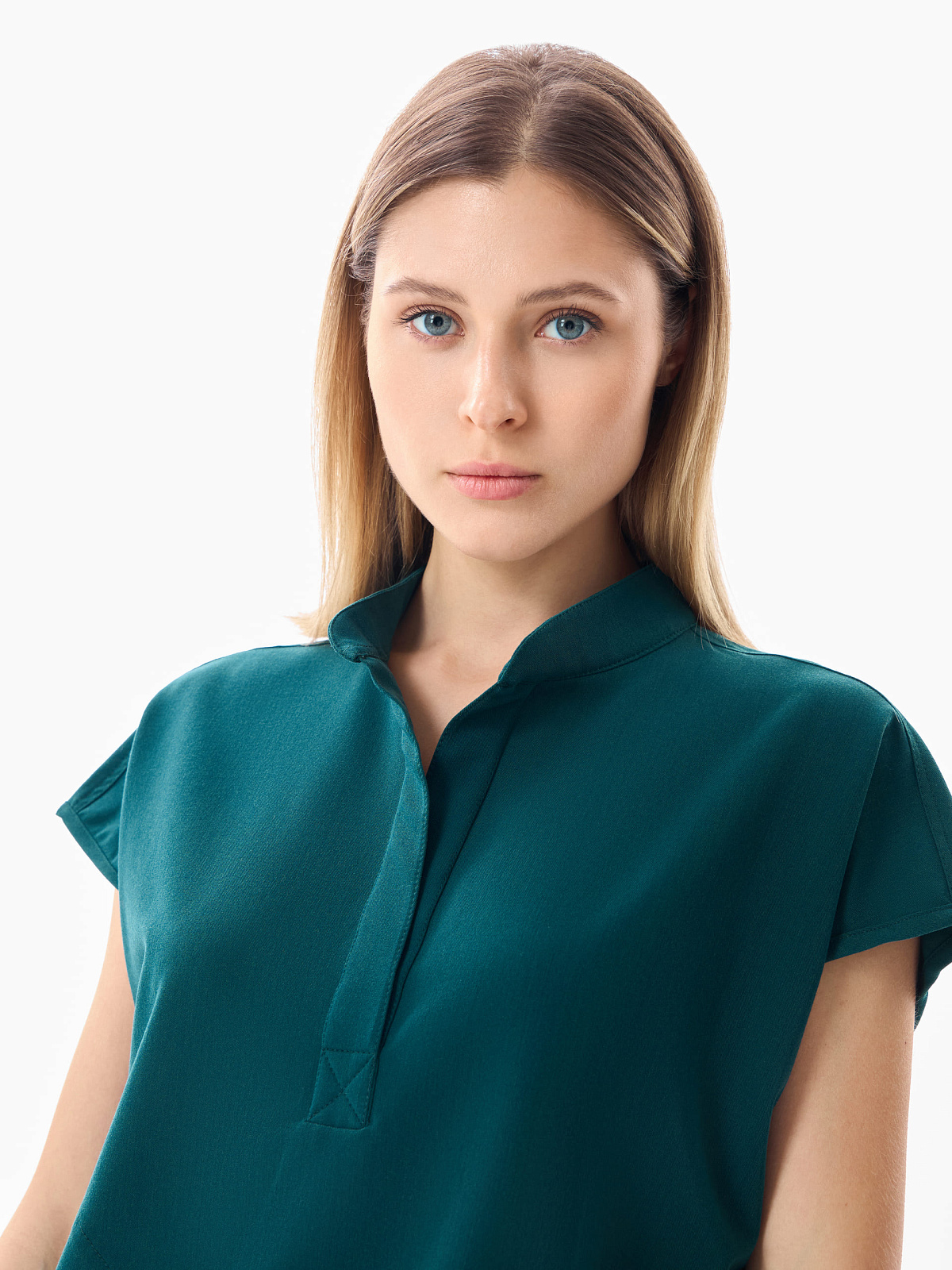 Топ Liberty с воротником (XL, Изумруд)