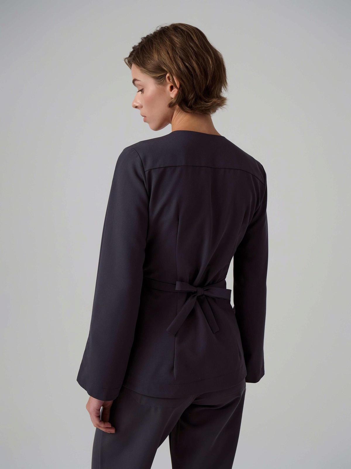 Топ Кимоно с длинным рукавом (XL, Космический Серый)