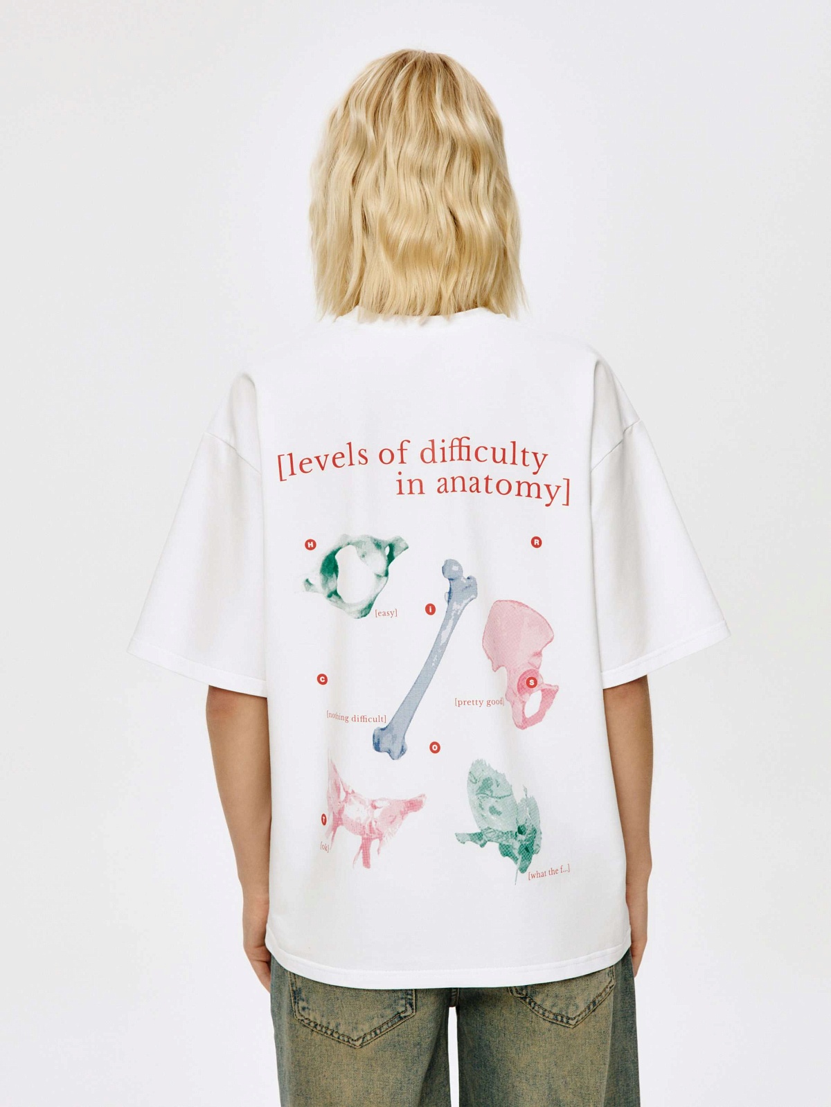 Футболка Анатомия (XL, Белый)