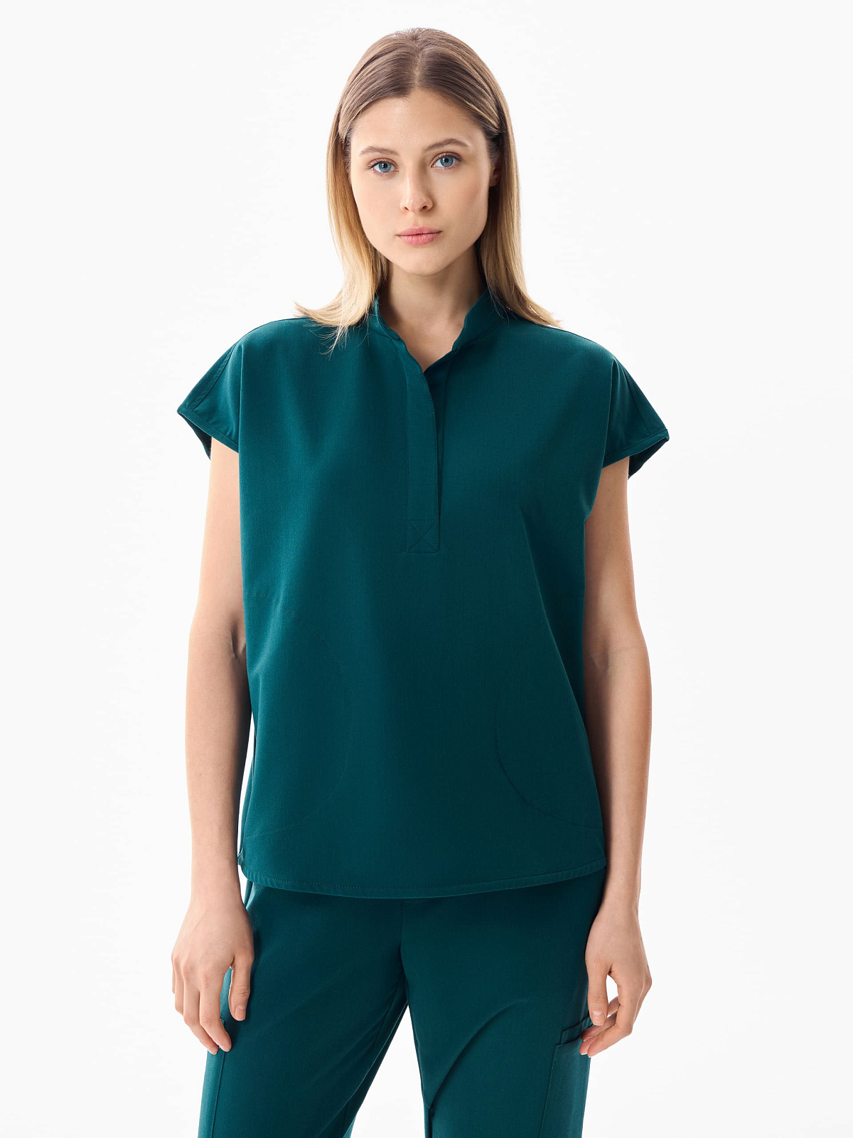 Топ Liberty с воротником (XL, Изумруд)
