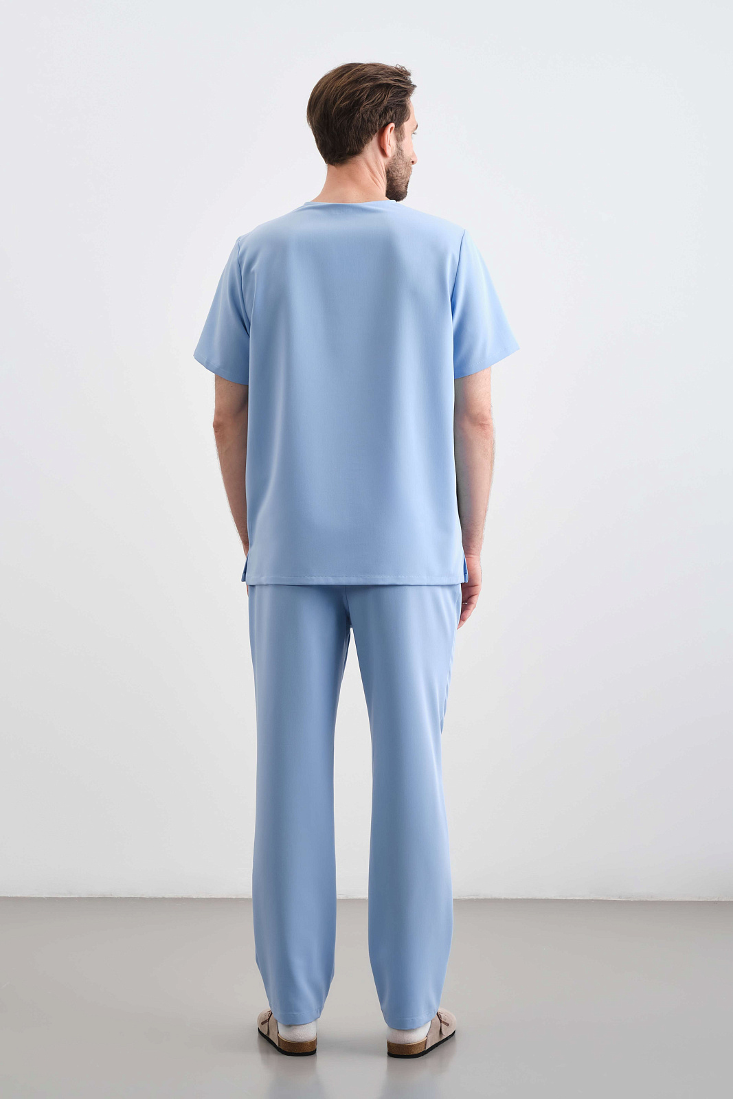 Брюки свободные мужские (XL, Небесный)