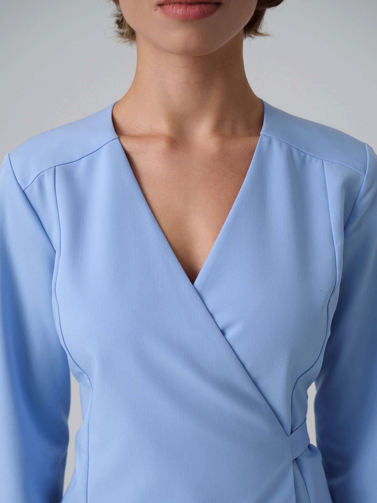 Топ Кимоно с длинным рукавом (XL, Классический голубой)