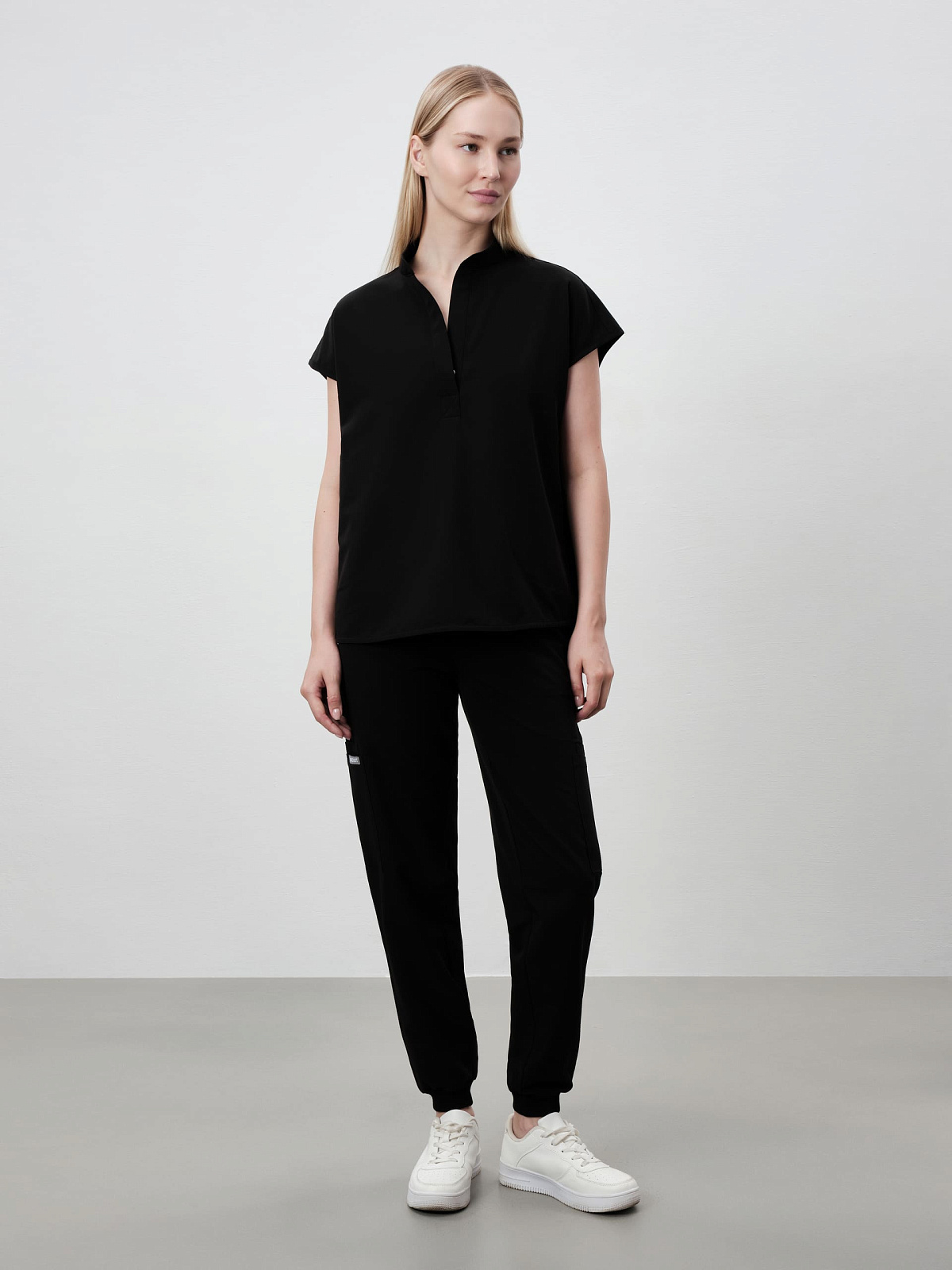Топ Liberty с воротником (2Xl, Черный)